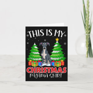 Tarjeta Este Es Mi Navidad Pajama Italiano Greyhound Dog