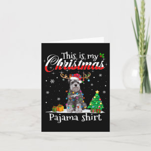 Tarjeta Este Es Mi Navidad Pajama Schnauzer Lover Perro Me
