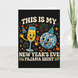 Tarjeta Este Es Mi Regalo Divertido De Año Nuevo De Pijama