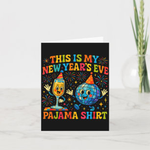 Tarjeta Este Es Mi Regalo Divertido De Nochevieja De Pijam