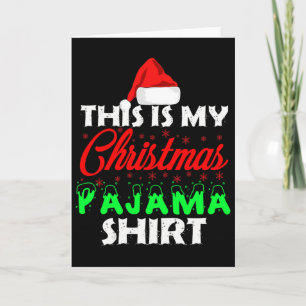 Tarjeta Este Es Mi Regalo Familiar De Pijama De Navidad