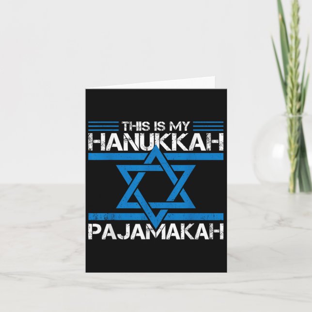 Tarjeta Este Es Mi Regalo Gracioso De Hanukkah Pajamakah P (Anverso)