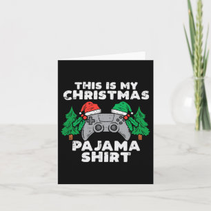Tarjeta Este Es Mi Videojuego De Pijama De Navidad Chicos