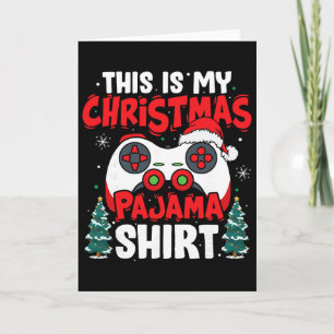 Tarjeta Este es mi videojuego de pijama de Navidad para ch