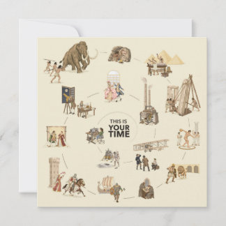 Tarjeta Este es tu momento - Viaje a través de la historia