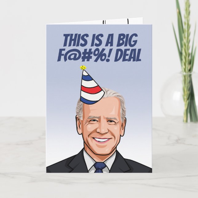 Tarjeta Este es un cumpleaños importante (Anverso)