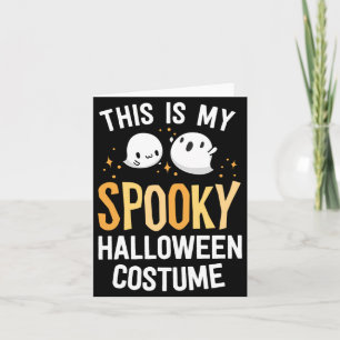 Tarjeta Este es un disfraz de Halloween espeluznante Kawai