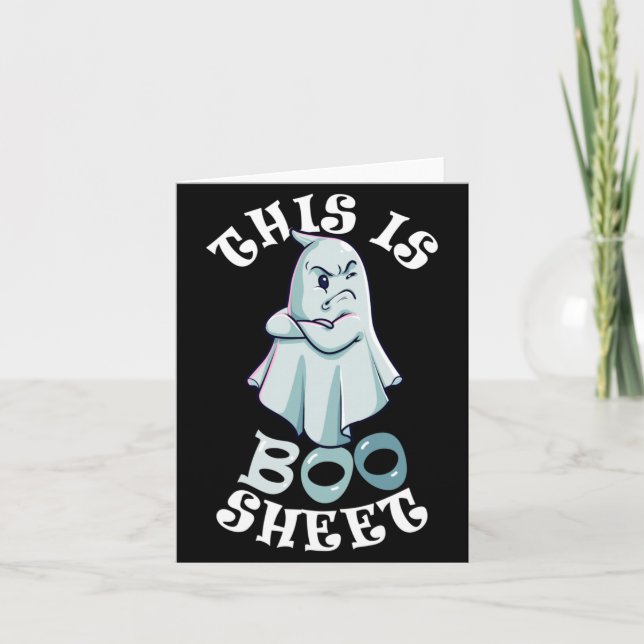Tarjeta Este Es Un Disfraz Retro De Halloween De Fantasma  (Anverso)