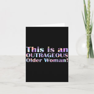 Tarjeta Este Es Un Humor De Edad De Mujer Mayor Escandalos