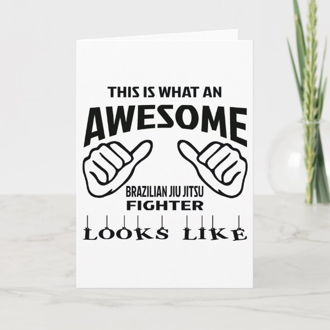 Tarjeta Éste es un qué brasilen@o impresionante Jiu Jitsu (Anverso)