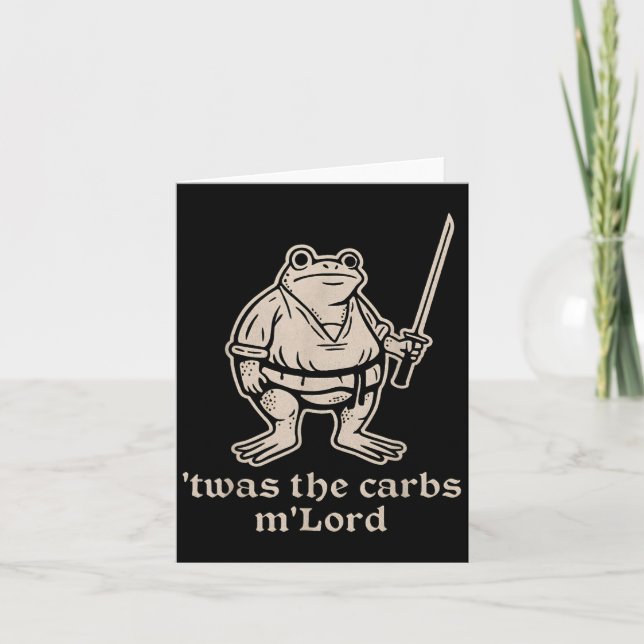Tarjeta Este Fue El Meme Medieval Frog De Carbs Mlord Funn (Anverso)