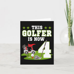 Tarjeta Este Golfista Ahora Tiene 4 Años Cumpleaños 4 Golf