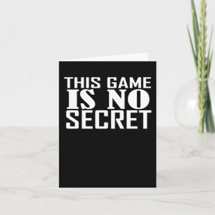 Tarjeta Este juego no es secreto