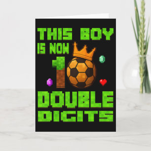 Tarjeta Este Niño Ahora 10 Doble Dígitos Fútbol 10 Años De