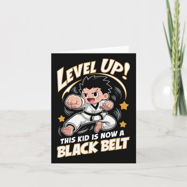 Tarjeta Este Niño Ahora Es Un Premio Hapkido Karate Del Ci (Anverso)