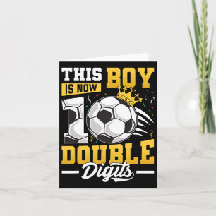 Tarjeta Este Niño Doble Dígitos Fútbol Niño de 10 Años Cum