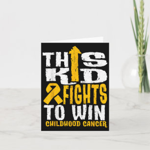 Tarjeta Este Niño Lucha Para Ganar Conciencia Del Cáncer I