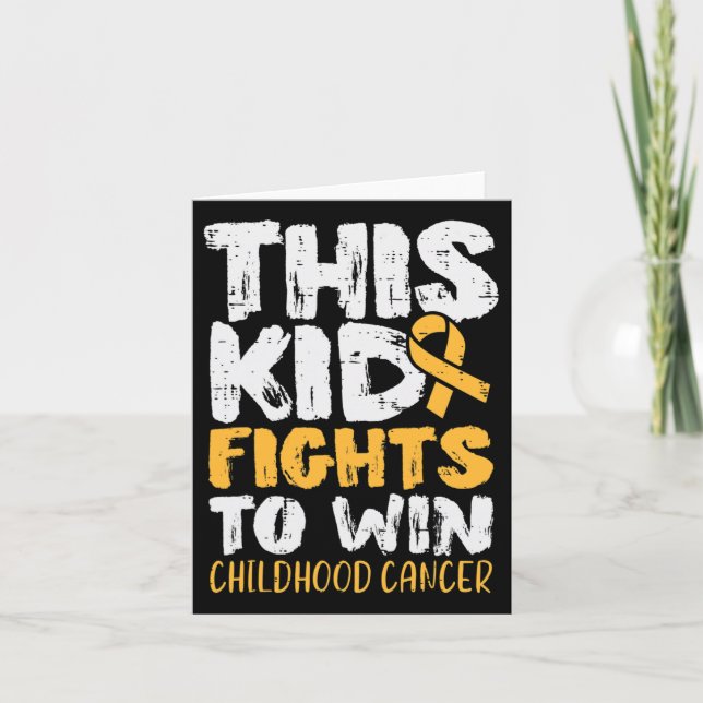 Tarjeta Este Niño Lucha Para Ganar Conciencia Sobre El Cán (Anverso)