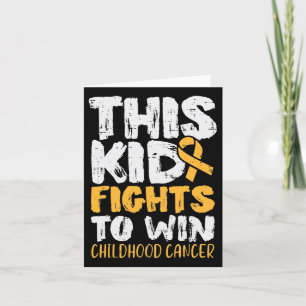 Tarjeta Este Niño Lucha Para Ganar Conciencia Sobre El Cán