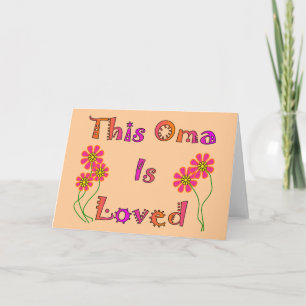 Tarjeta "Este Oma es regalos del día" de madre amada