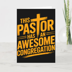Tarjeta Este pastor tiene una congregación cristiana impre