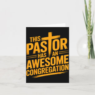 Tarjeta Este pastor tiene una congregación cristiana impre