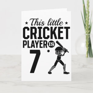 Tarjeta Este pequeño jugador de cricket tiene 7 años - 7º