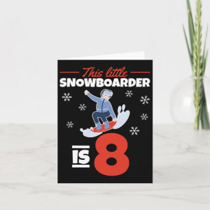Tarjeta Este Pequeño Snowboarder Es Snowbo De 8 A 8 Años