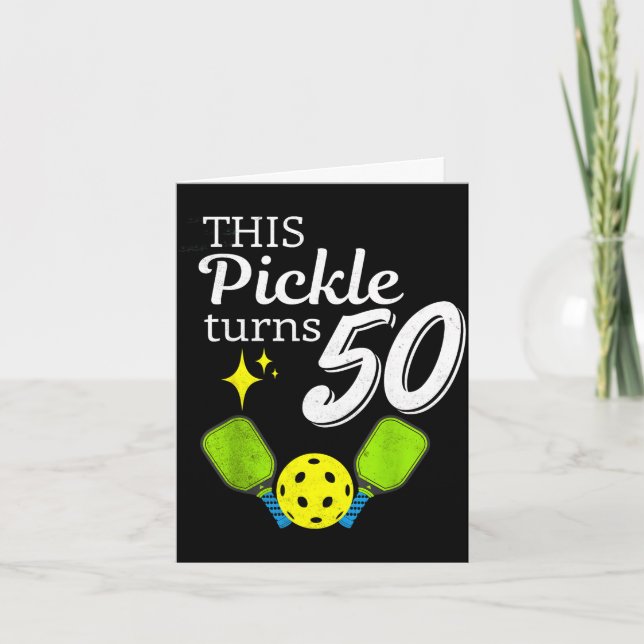 Tarjeta Este pickle cumple 50 pickleball 50 cumpleaños  (Anverso)