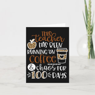 Tarjeta Este Profesor Ha Estado Corriendo En Café Y Caos