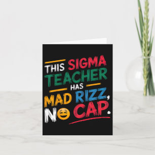 Tarjeta Este profesor Sigma tiene un Rizz loco
