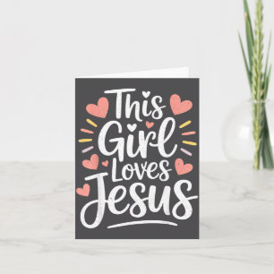 Tarjeta Este regalo de niña ama a Jesús para adolescente c