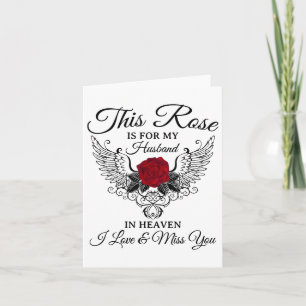 Tarjeta Este Rosa Es Para Mi Esposo En El Cielo Que Amo Y 