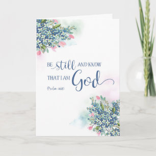 Tarjeta Estén quietos y sepan que yo soy Dios, Sal 46:10