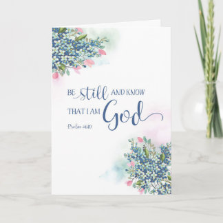 Tarjeta Estén quietos y sepan que yo soy Dios, Sal 46:10