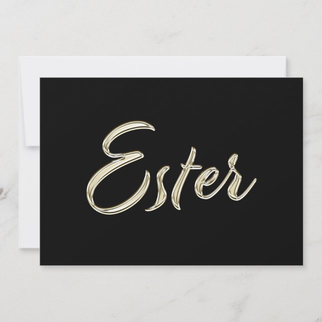 Tarjeta Ester white gold Handwriting Karte (Anverso)