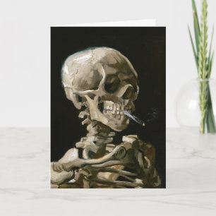 Tarjeta Estética de Academia Oscura Van Gogh Esqueleto