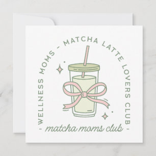 Tarjeta Estética del bienestar amante del latte de matcha 