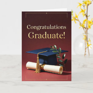 Tarjeta Estética sofisticada de felicitación de graduación