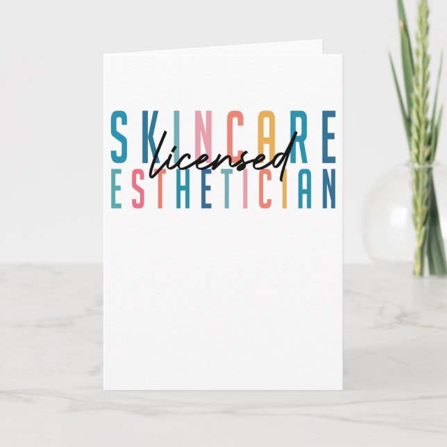 Tarjeta Esteticista de piel con licencia retro Graduati (Anverso)