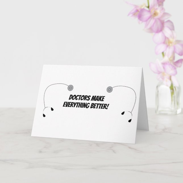 Tarjeta Estetiescope Mejor Día de Médico Personalizar (Orquídea)