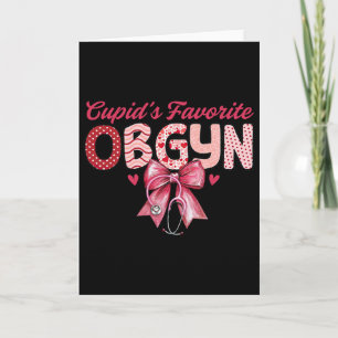 Tarjeta Estetoscopio Coquette Ob-gin Favorito de Cupido Ob