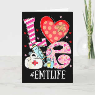 Tarjeta Estetoscopio Corazón Adorable Emt Vida Enfermera A
