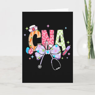 Tarjeta Estetoscopio de lazo coqueta Cna enfermera Feliz P