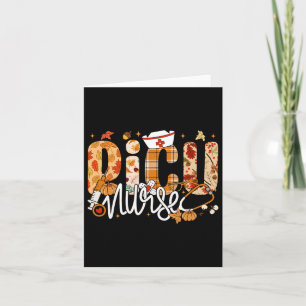 Tarjeta Estetoscopio Enfermera Picu Otoño Hojas De Tha