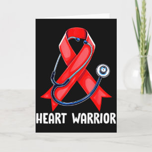 Tarjeta Estetoscopio Guerrero del Corazón Rojo Enfermera E
