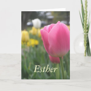 Tarjeta Esther Chicas llaman Tulip Greeting Card