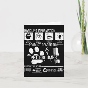 Tarjeta Estilista de animales peluquero de mascotas mascul