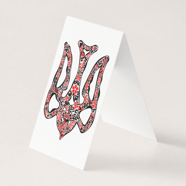 Tarjeta Estilizado trident tryzub, emblema nacional de Ucr (Anverso)