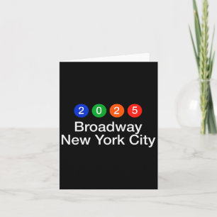 Tarjeta Estilo Año Nuevo 2025 Broadway Subway Ciudad de Nu